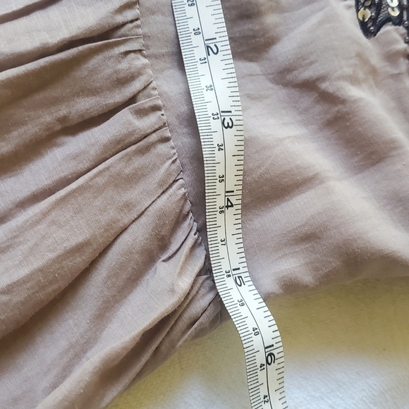 Miss Me Sequined Lace Peplum Silk Blend Sz. L Baby Doll Tank Blouse Camisole Top - Picture 10 of 11